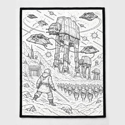 Galactic Ink™ Coloring Blanket